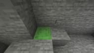 The slime block will save players from taking fall damage and also create a launch pad to reach the surface (Image via Minecraft 1.19 update)